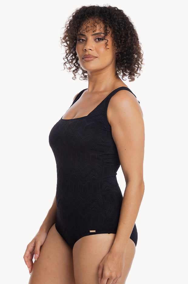 Chiseled Square Neck One Piece