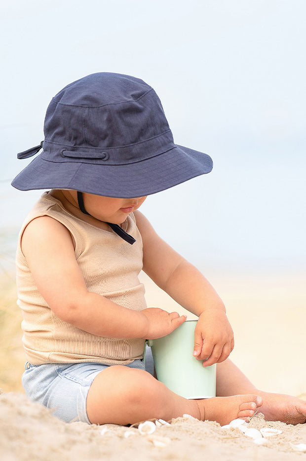 Toshi - Boys Ink Olly Sunhat - Ink | Swimwear Galore AU