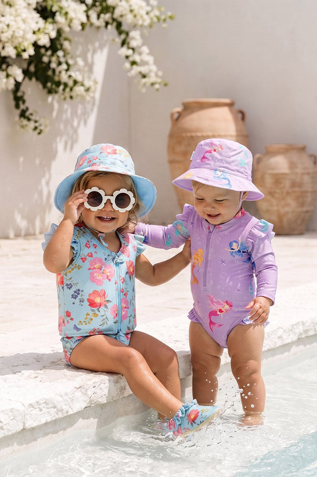 Girls Princess Mermaid Twinkle Swim Sunhat