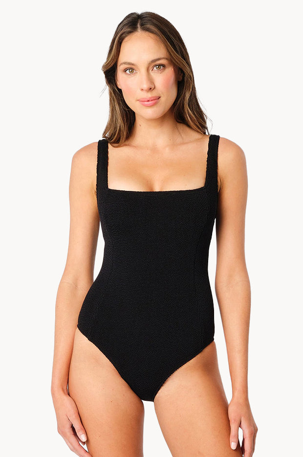 Crinkle Classic Square Neck One Piece