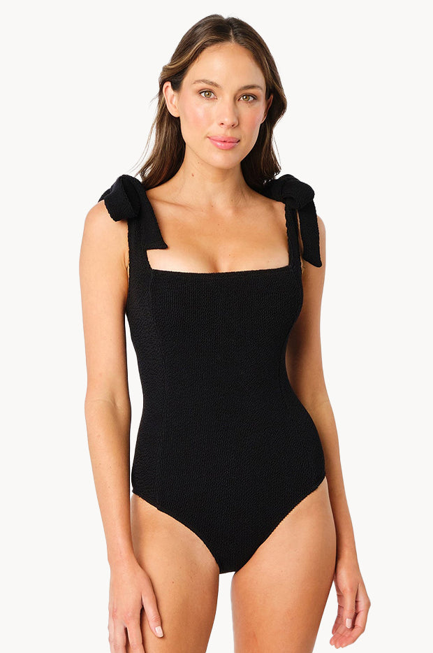 Crinkle Classic Square Neck One Piece