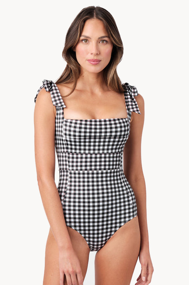 Gingham Classic Square Neck One Piece