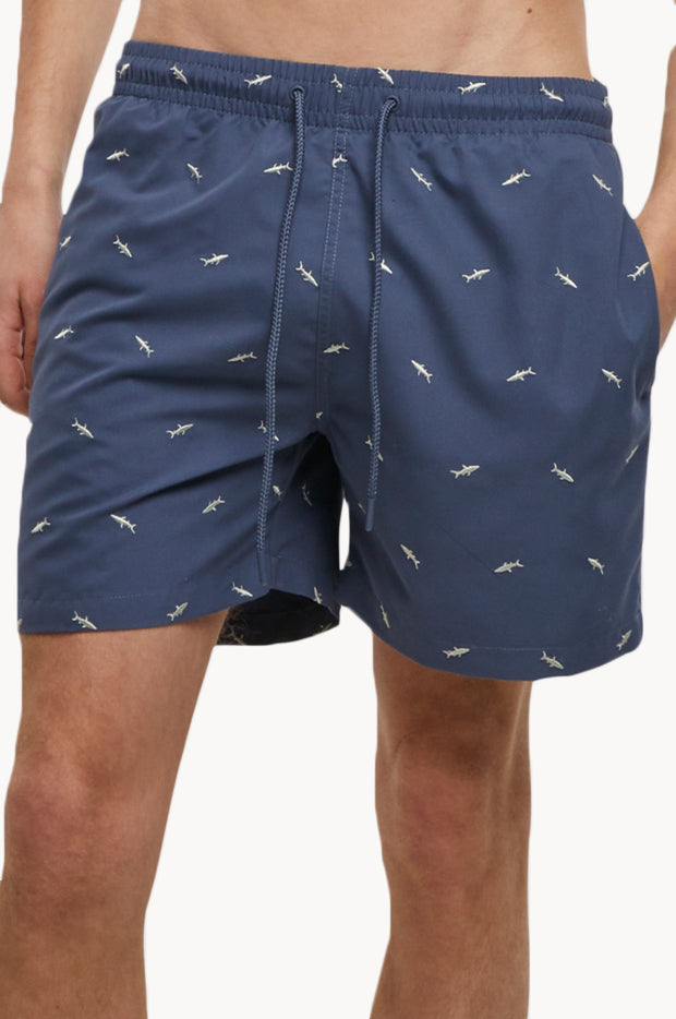 Mens Embroidery Swim Short