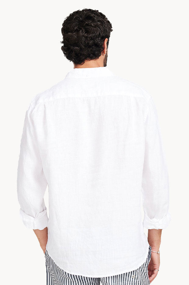 Mens Long Sleeve Linen Shirt