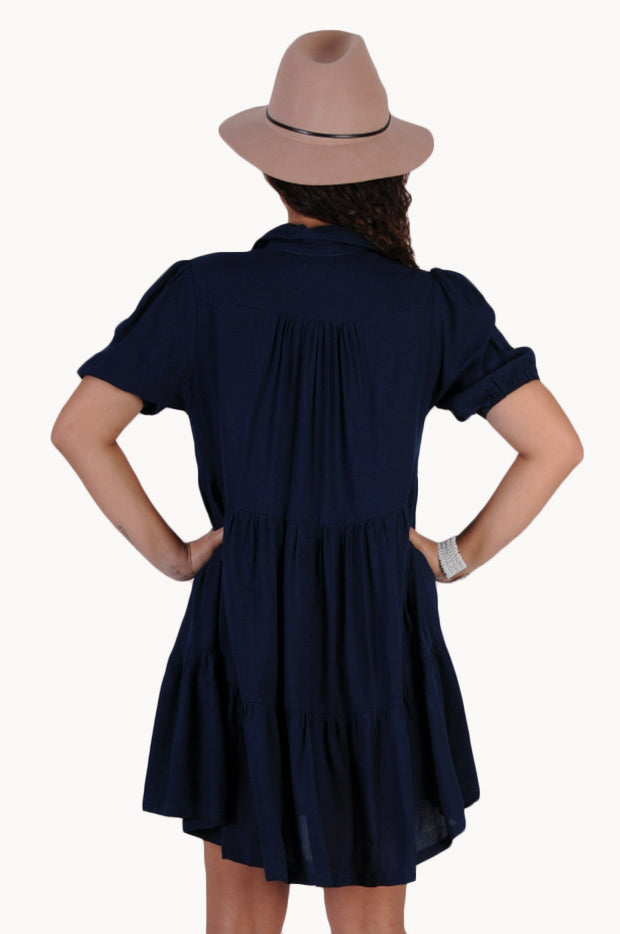 Plain Victoria Button Front Dress