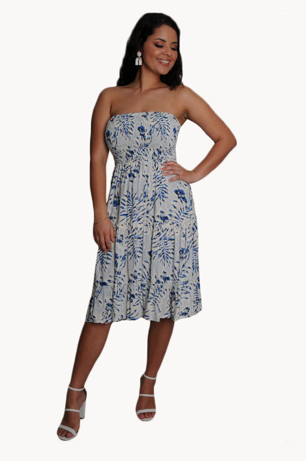 Fern Tiered Ruched Dress