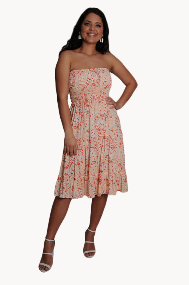 Fern Tiered Ruched Dress