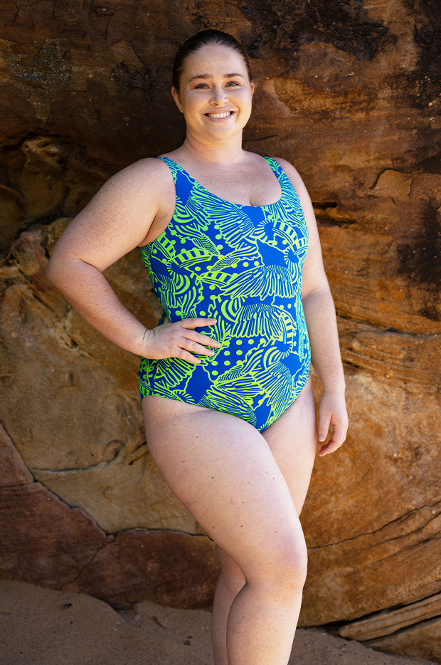 Wings Navy Ecofeel Scoopback One Piece