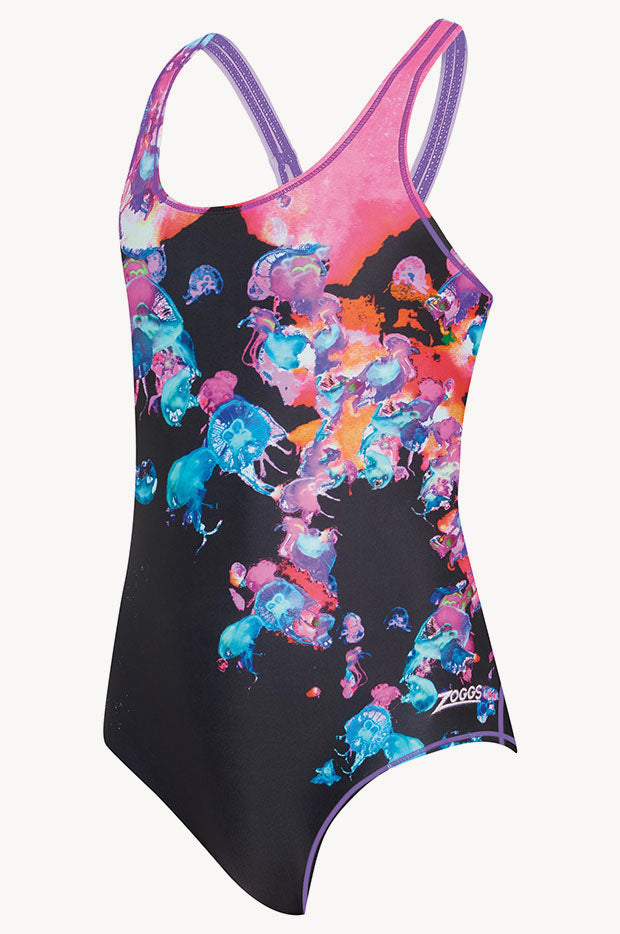 Zoggs Girls Tentacool Rowleeback One Piece Swimwear Galore AU