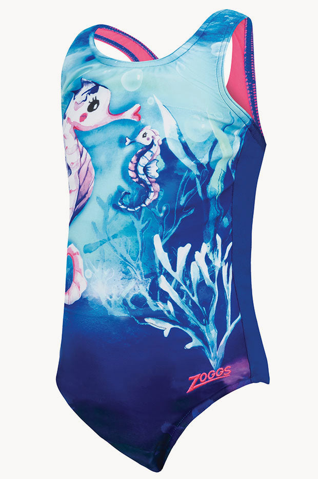 Girls Sea Horse Actionback One Piece