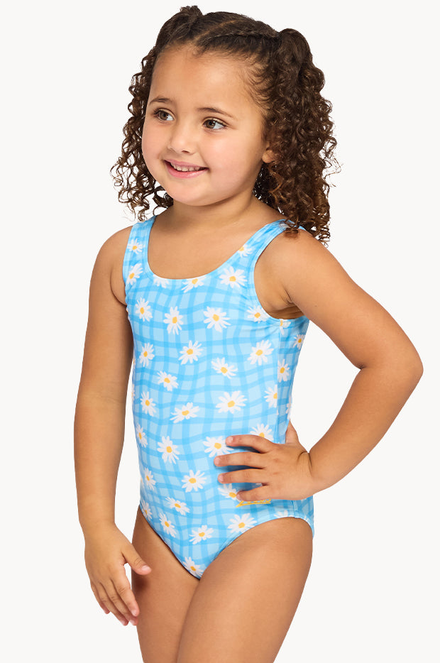 Girls Daisy Check Scoopback One Piece