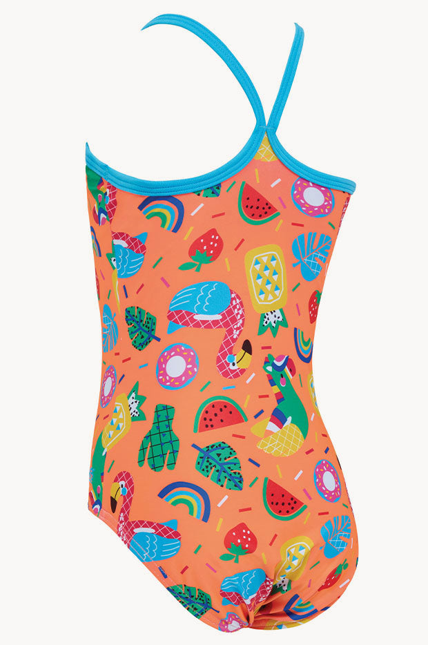 Girls Pool Party Tex Back One Piece