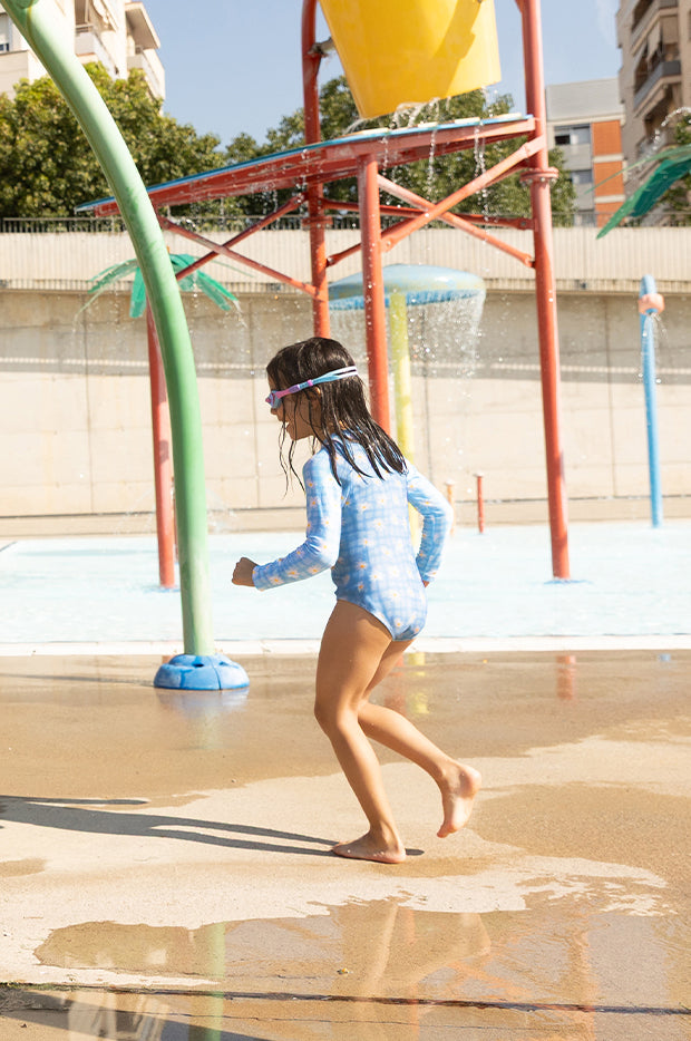 Girls Daisy Check Sunsuit