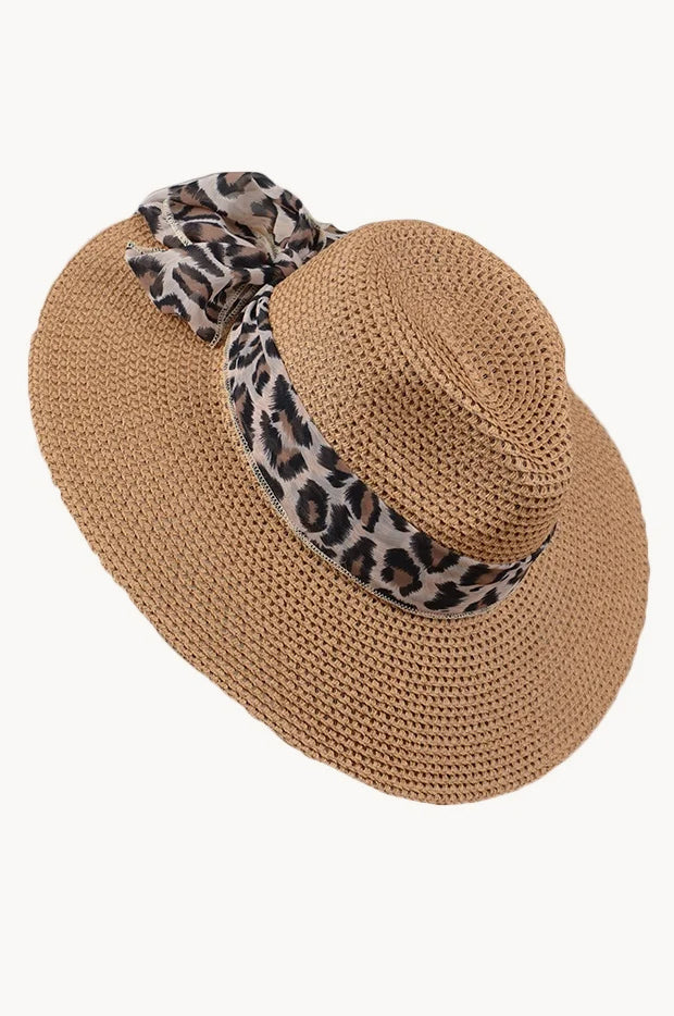 Leopard Scarf Fedora