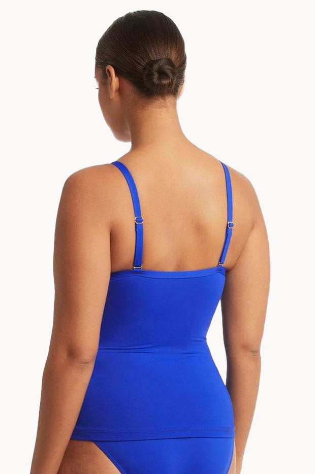 Sea Level Eco Essentials Dd E Cup Cross Front Tankini Separate Cobalt