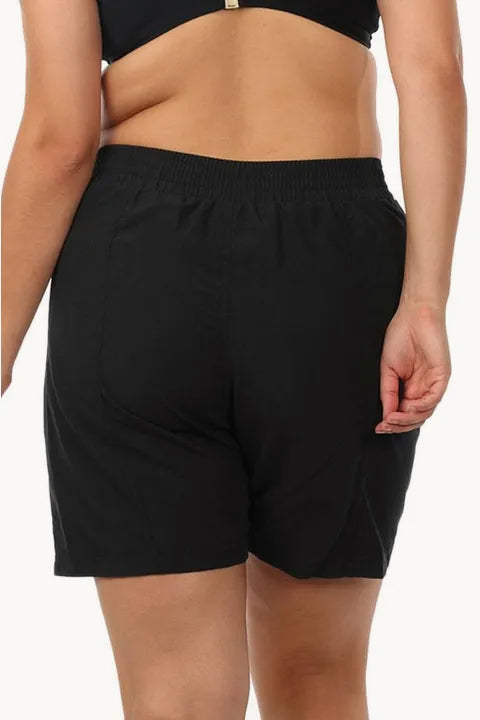Maxine - Long Length Boardshort - Black | Swimwear Galore AU