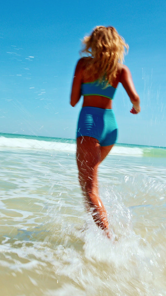 Beach Bound Zip Front Action Back Tank