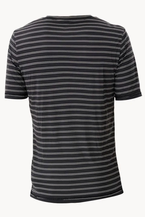 Mens Plain Stripe Short Sleeve Suntop