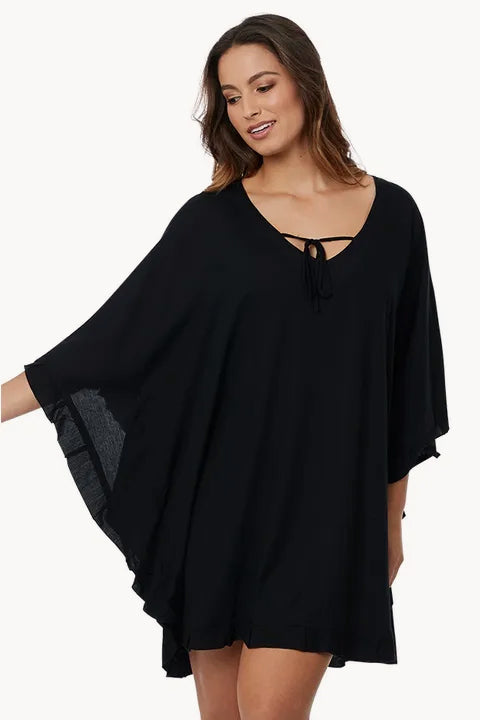 Jasmine - Black Gathered top