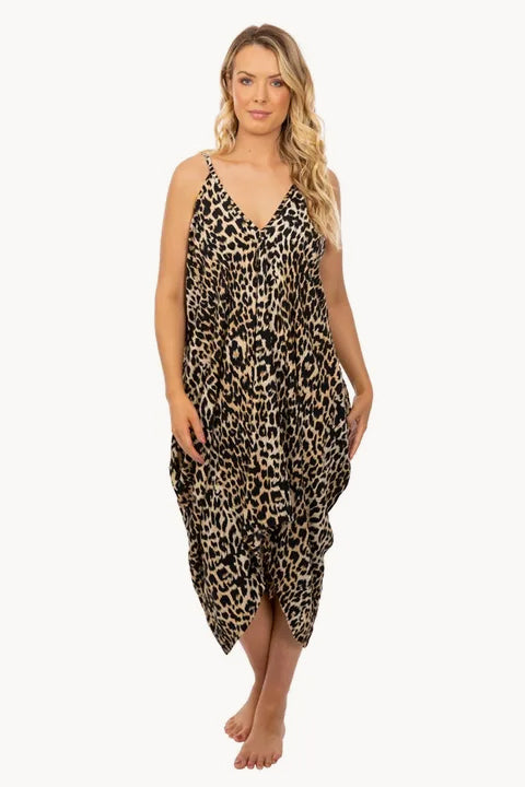 Sundrenched - Leopard Festival Dress - Black | Swimwear Galore US Sundrenched - Leopard Festival Dress - Black | Swimwear Galore US