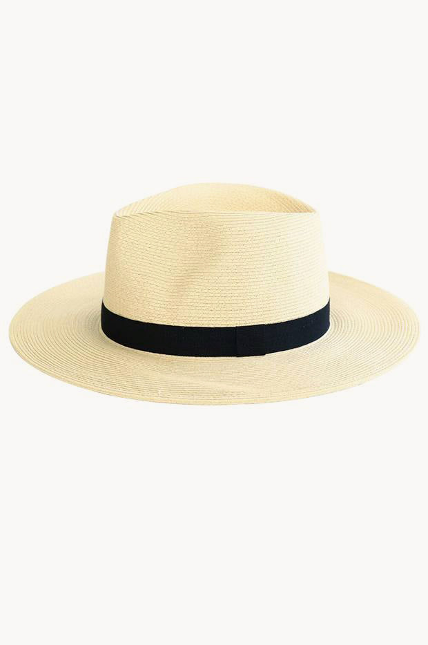 Black Band Packable Panama Hat