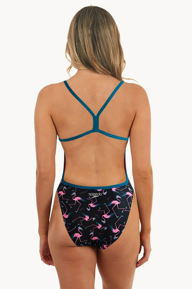 Flamingo Flare V Back One Piece